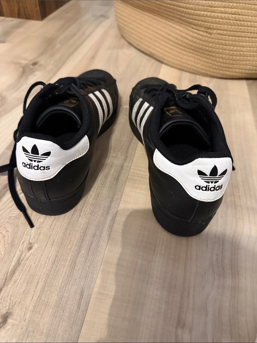 size 10 men’s adidas Superstar 'Core Black
